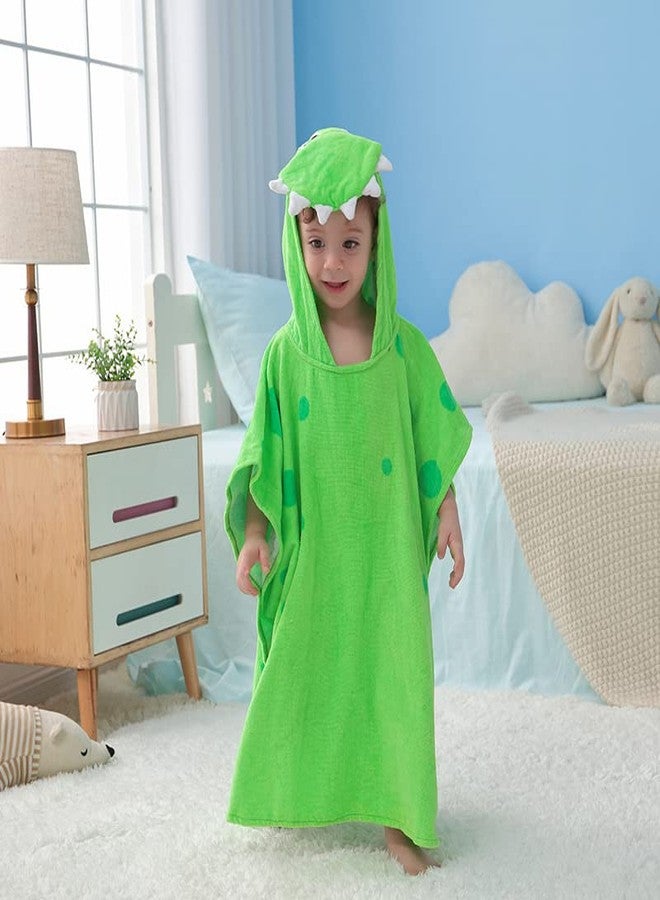 LOLANTA Bath Pool Beach Towel Hooded 100% Cotton Super Soft Absorbent Kids Beach Towels for Boys Girls (Crocolile, 4-6) - Image 2